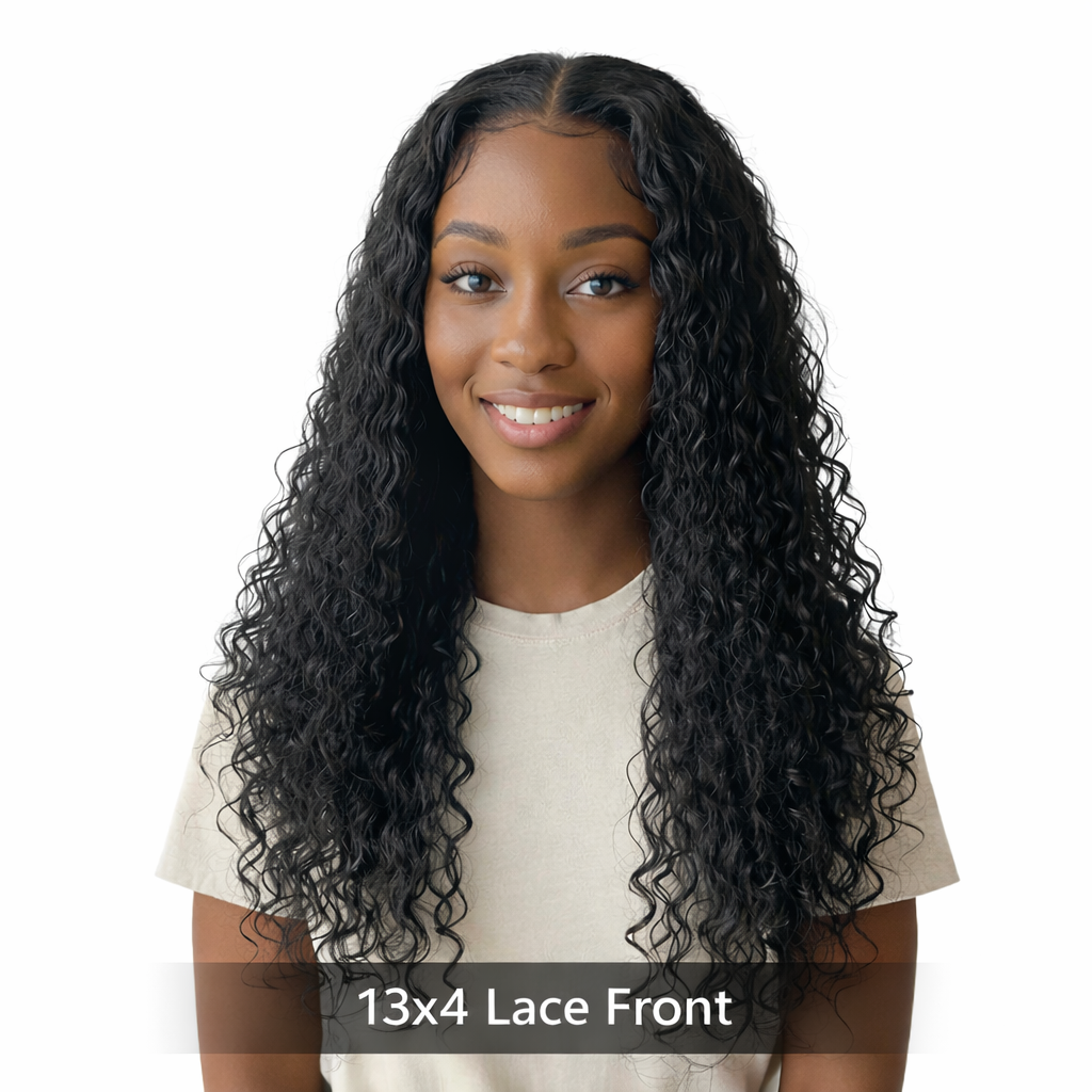 Curly 13x4 Lace Front Wig – 150% Density Human Hair