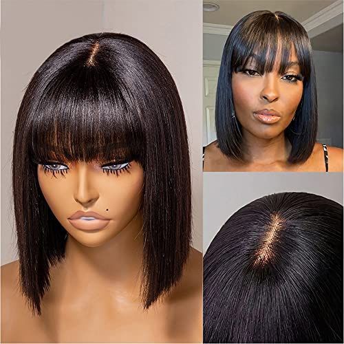 Glue-Free Straight Human Hair Wig