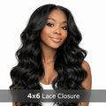 Body Wave 4x6 Closure Wig | Glueless Human Hair | Natural Volume | 16–34 Inch