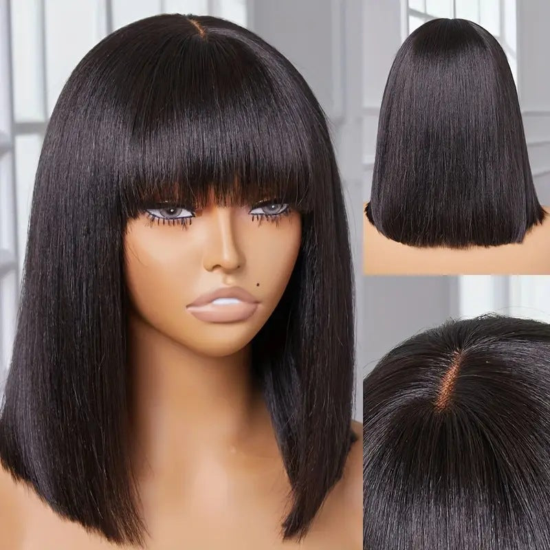 Classic Bob Lace Wig – 100% Human Hair (10–16 Inch)