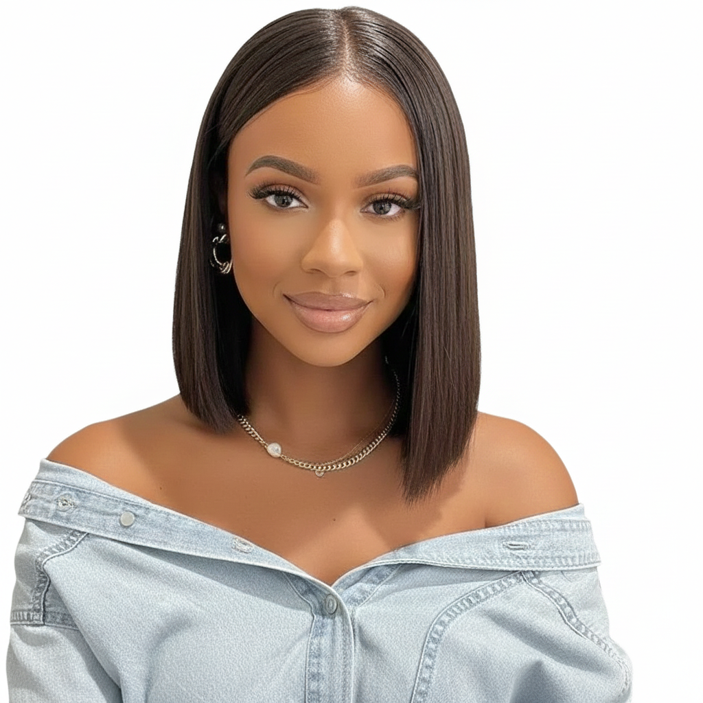 Human Hair Lace Front Wig – 13x4 Swiss Lace