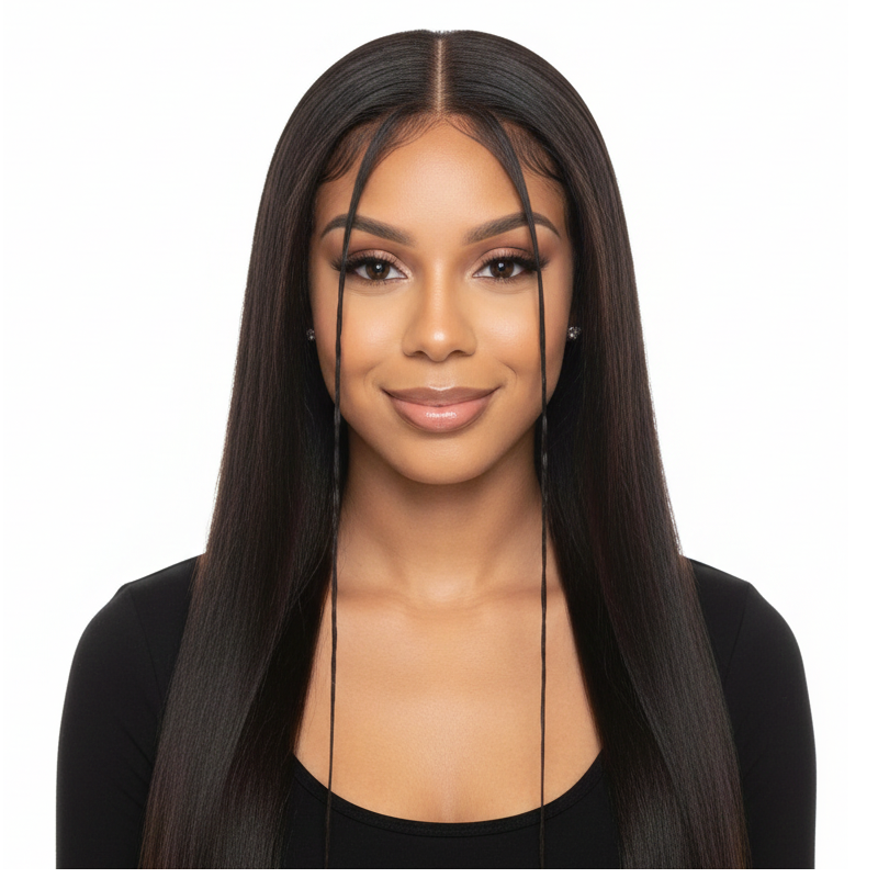 Straight Human Hair Lace Wig – Multiple Lace Options