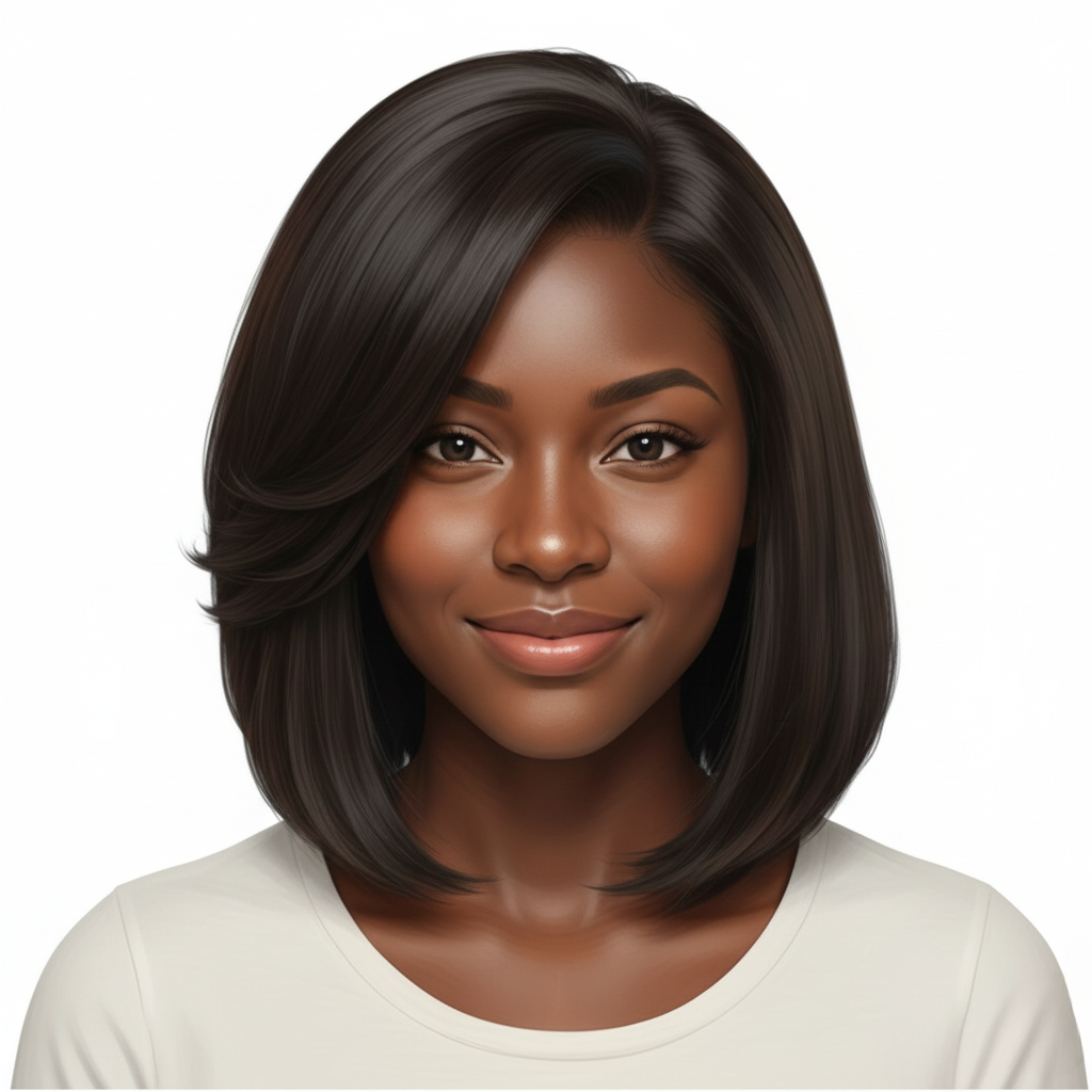 Sleek Side-Part Human Hair Bob
