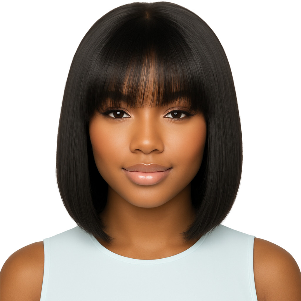 Glue-Free Straight Human Hair Wig