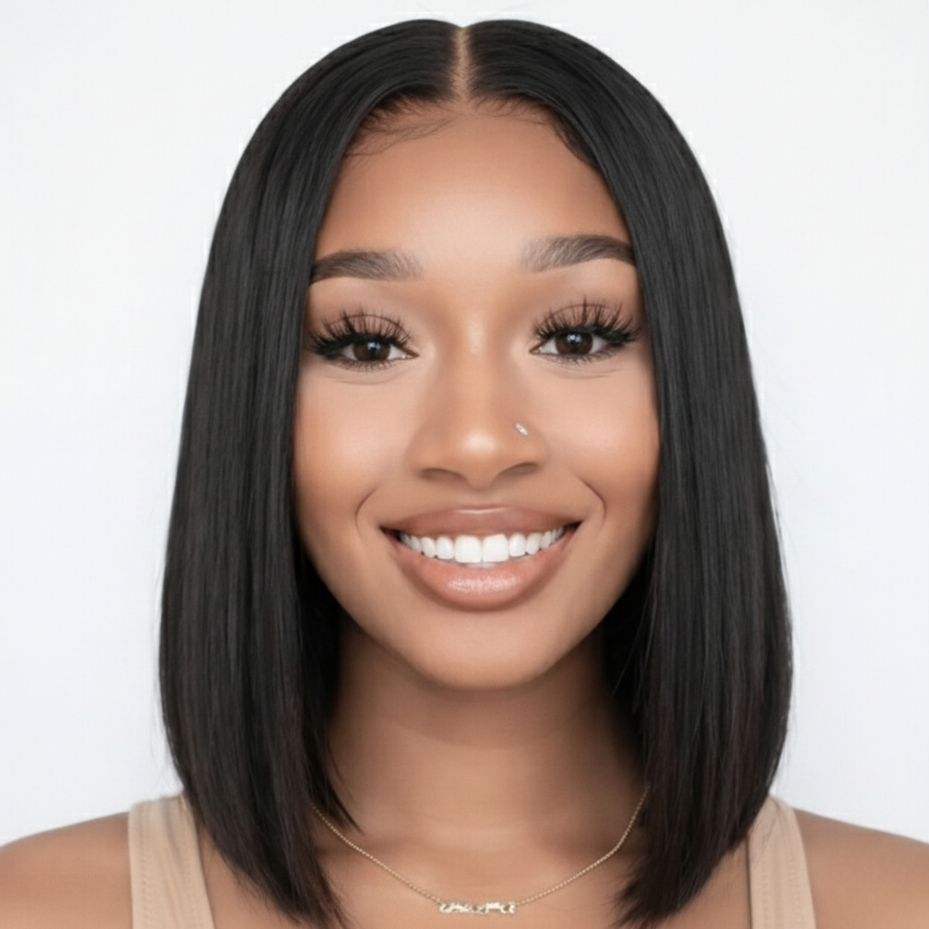 Short Straight Lace Front Bob Wig