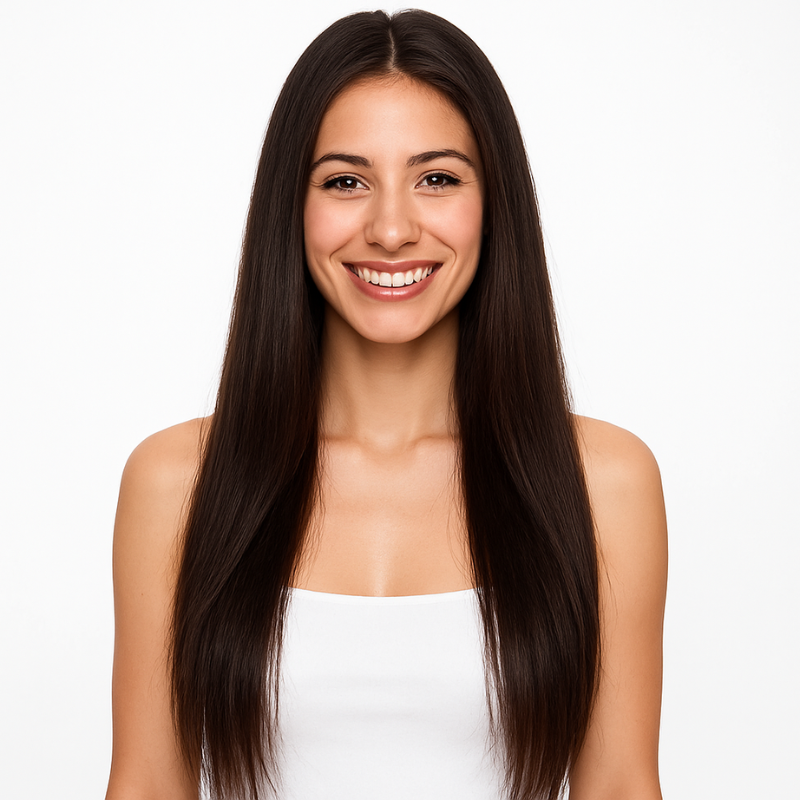 Long Straight Human Hair Lace Front Wig