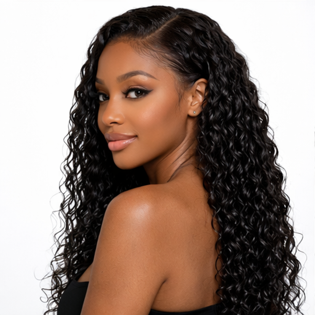 Water Wave 13x4 Lace Front Wig – 150% Density Human Hair