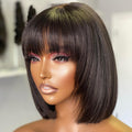 Classic Bob Lace Wig – 100% Human Hair (10–16 Inch)
