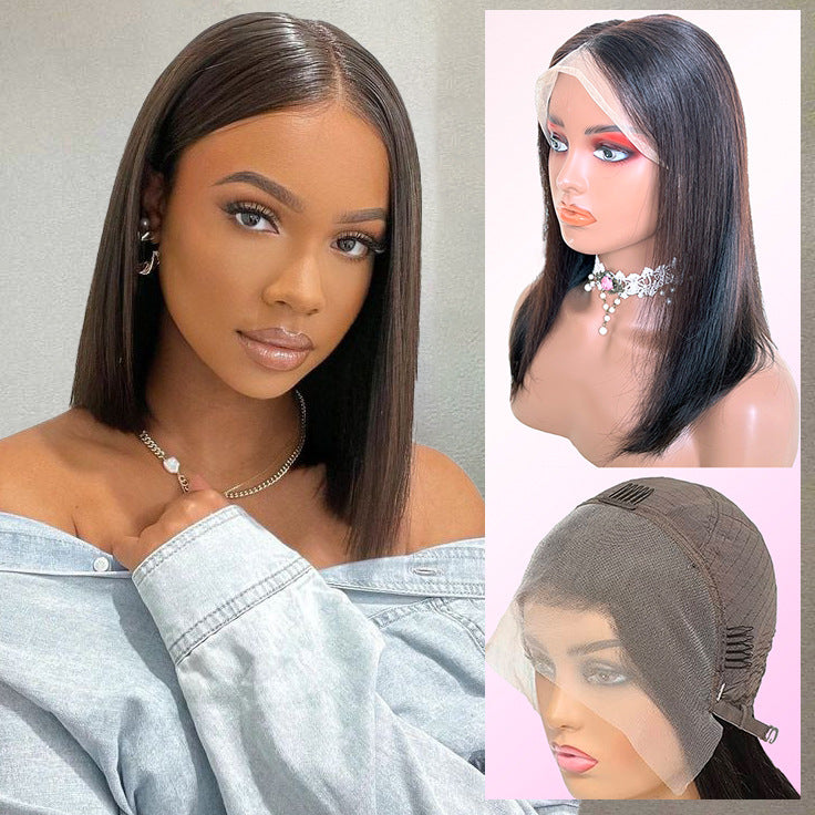 Human Hair Lace Front Wig – 13x4 Swiss Lace