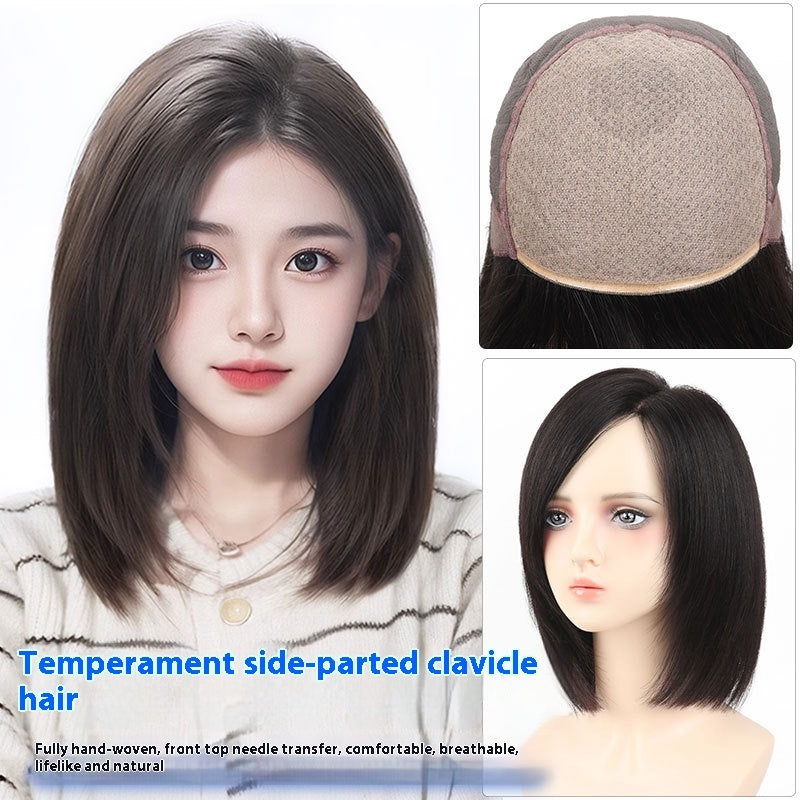 Sleek Side-Part Human Hair Bob