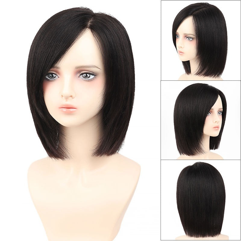 Sleek Side-Part Human Hair Bob