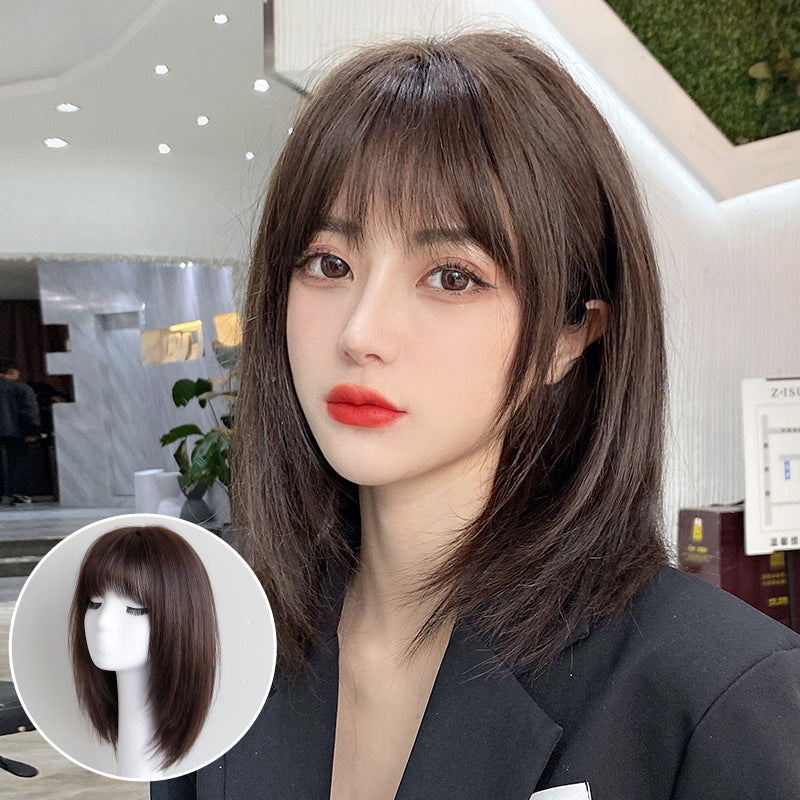 Needle-Injected Human Hair Topper with Natural Scalp