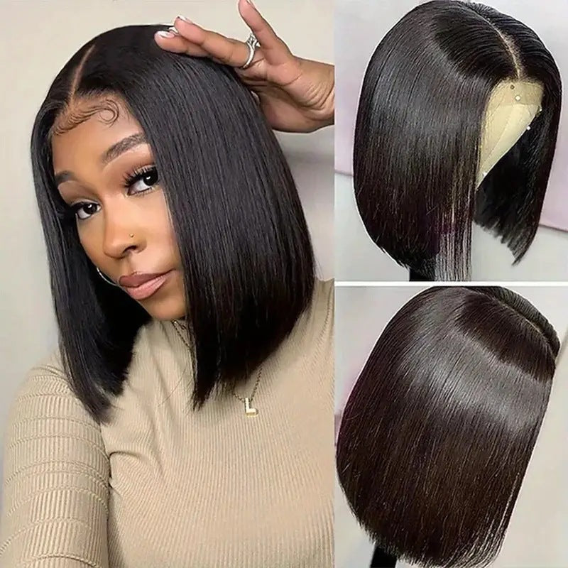 Short Straight Lace Front Bob Wig