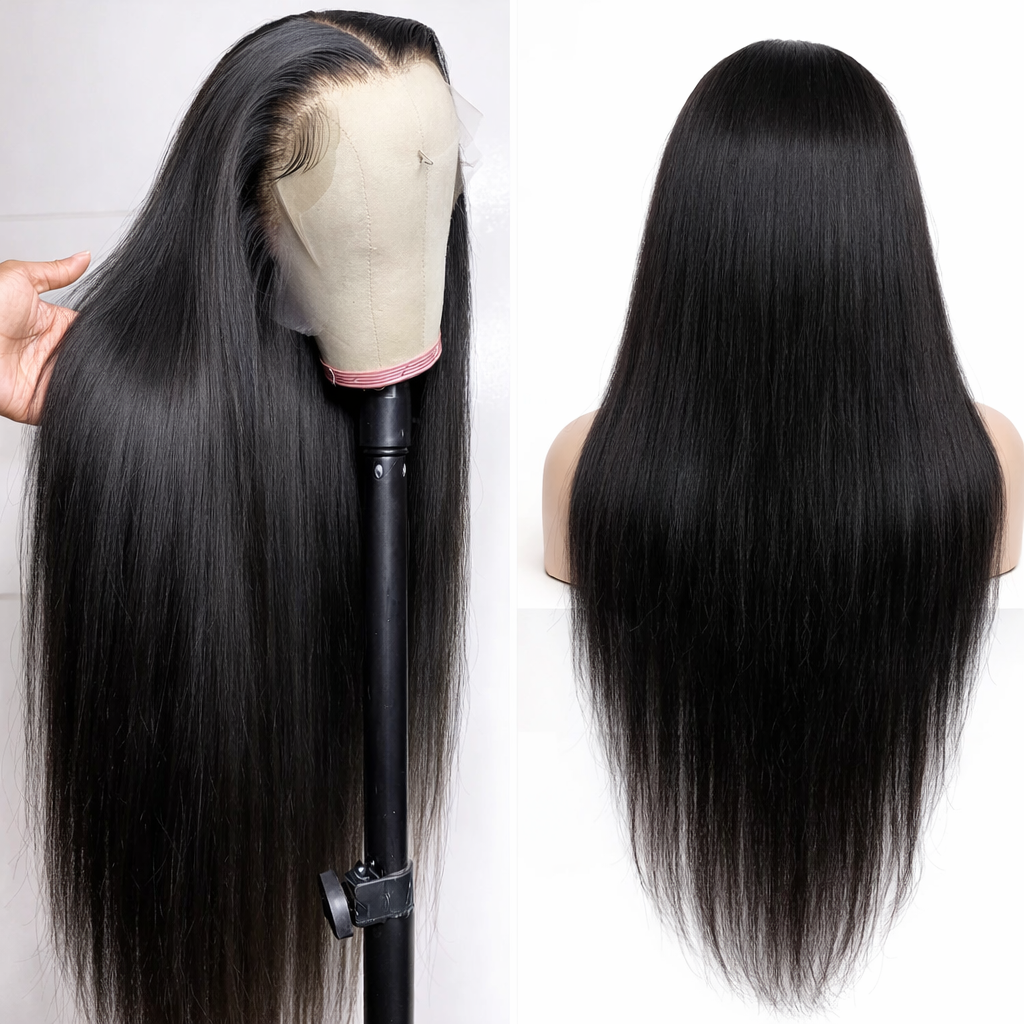Straight Human Hair 13x6 Lace Front Wig – 150% Density